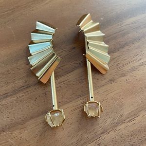 Accessory Junkie - gold and citrine drop earring